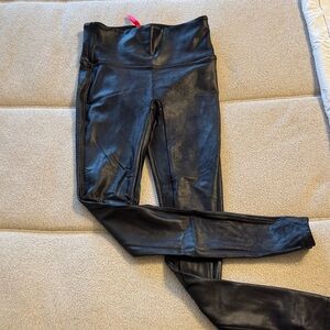 SPANX Faux Leather Leggings in Black